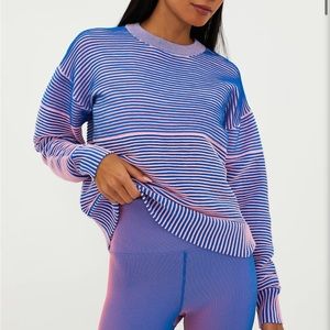 Beach Riot two tone striped sweater